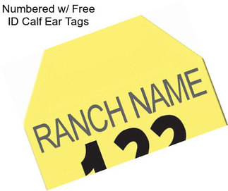 Numbered w/ Free ID Calf Ear Tags