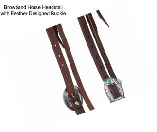 Browband Horse Headstall with Feather Designed Buckle