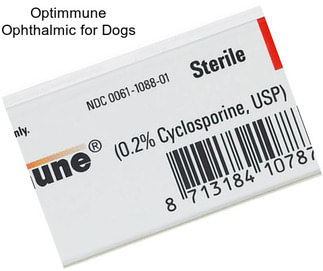 Optimmune Ophthalmic for Dogs