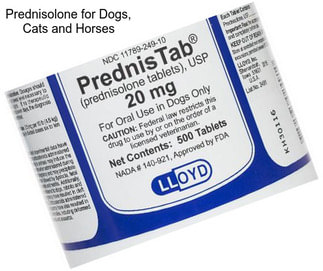 Prednisolone for Dogs, Cats and Horses