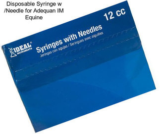 Disposable Syringe w /Needle for Adequan IM Equine