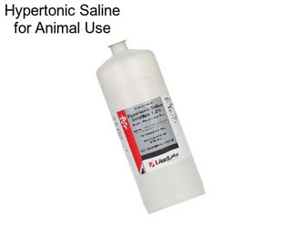 Hypertonic Saline for Animal Use