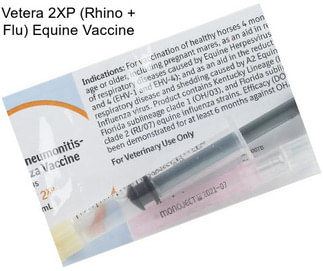 Vetera 2XP (Rhino + Flu) Equine Vaccine