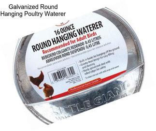 Galvanized Round Hanging Poultry Waterer