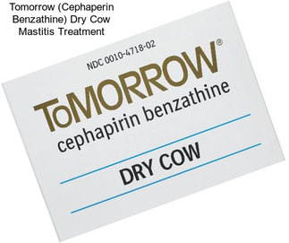 Tomorrow (Cephaperin Benzathine) Dry Cow Mastitis Treatment