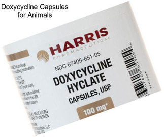 Doxycycline Capsules for Animals