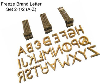 Freeze Brand Letter Set 2-1/2\