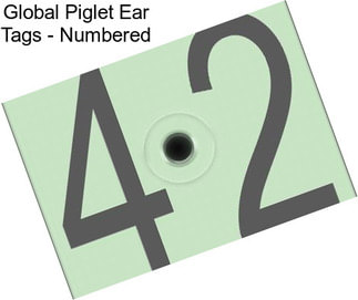 Global Piglet Ear Tags - Numbered