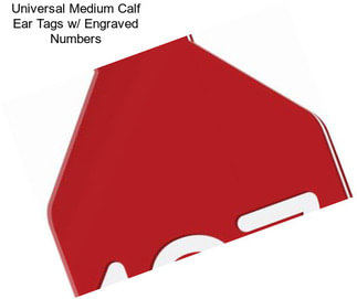 Universal Medium Calf Ear Tags w/ Engraved Numbers