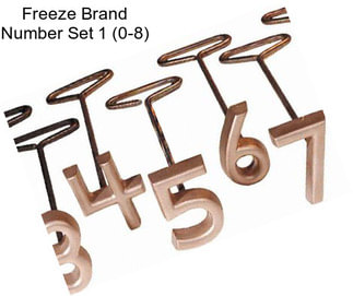 Freeze Brand Number Set 1\