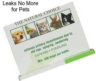 Leaks No More for Pets