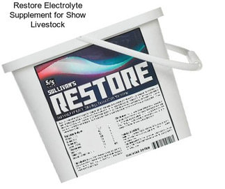 Restore Electrolyte Supplement for Show Livestock