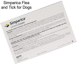 Simparica Flea and Tick for Dogs