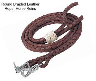 Round Braided Leather Roper Horse Reins