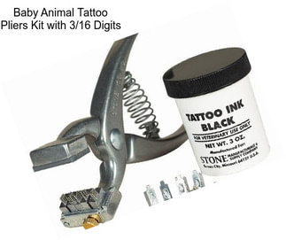 Baby Animal Tattoo Pliers Kit with 3/16\