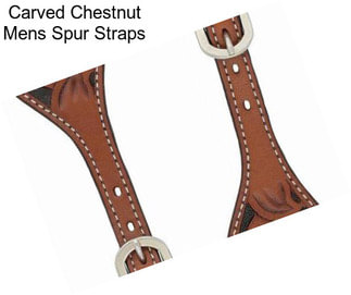 Carved Chestnut Mens Spur Straps