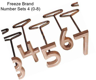 Freeze Brand Number Sets 4\