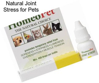 Natural Joint Stress for Pets