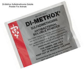 Di-Methox Sulfadimethoxine Soluble Powder For Animals