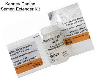Kenney Canine Semen Extender Kit
