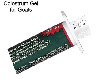 Colostrum Gel for Goats