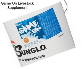 Game On Livestock Supplement