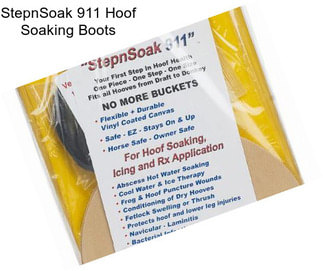StepnSoak 911 Hoof Soaking Boots