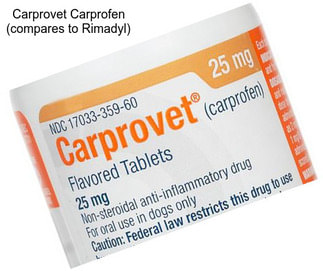 Carprovet Carprofen (compares to Rimadyl)