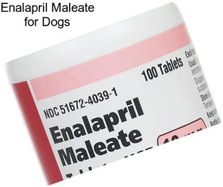 Enalapril Maleate for Dogs