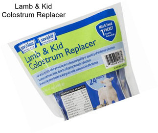 Lamb & Kid Colostrum Replacer