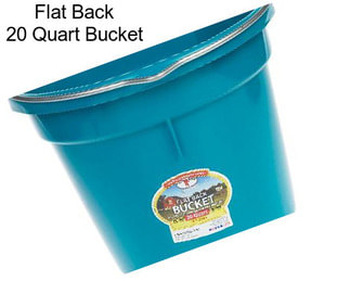 Flat Back 20 Quart Bucket