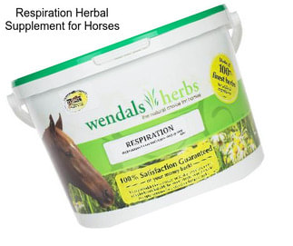 Respiration Herbal Supplement for Horses
