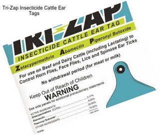 Tri-Zap Insecticide Cattle Ear Tags