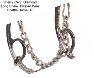 Sherry Cervi Diamond Long Shank Twisted Wire Snaffle Horse Bit