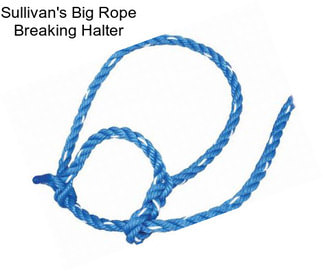 Sullivan\'s Big Rope Breaking Halter