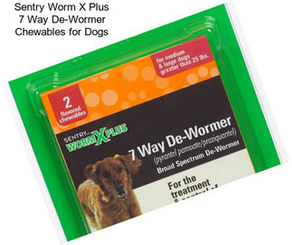 Sentry Worm X Plus 7 Way De-Wormer Chewables for Dogs