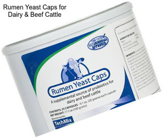 Rumen Yeast Caps for Dairy & Beef Cattle