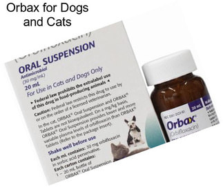 Orbax for Dogs and Cats
