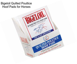 Bigeloil Quilted Poultice Hoof Pads for Horses