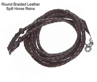 Round Braided Leather Spilt Horse Reins