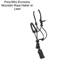 Pony/Mini Economy Mountain Rope Halter w/ Lead