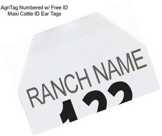 AgriTag Numbered w/ Free ID Maxi Cattle ID Ear Tags