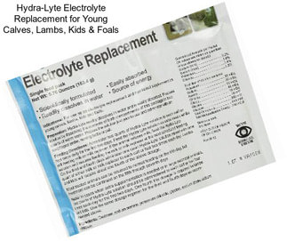 Hydra-Lyte Electrolyte Replacement for Young Calves, Lambs, Kids & Foals