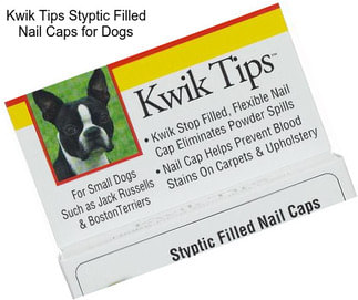 Kwik Tips Styptic Filled Nail Caps for Dogs