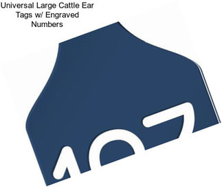 Universal Large Cattle Ear Tags w/ Engraved Numbers