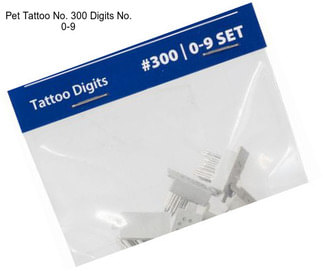 Pet Tattoo No. 300 Digits No. 0-9