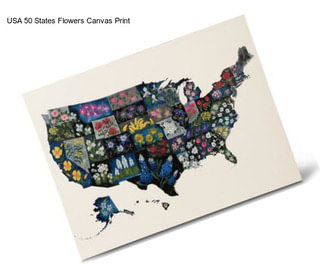 USA 50 States Flowers Canvas Print