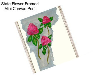 State Flower Framed Mini Canvas Print
