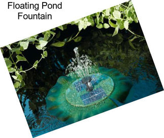 Floating Pond Fountain