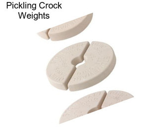 Pickling Crock Weights
